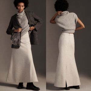 Mare Mare Anthropologie XS Cozy Slim Puddle Maxi Skirt Grey